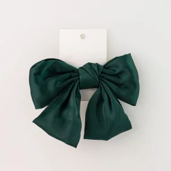 Fermaglio Fiocco Verde Per Capelli